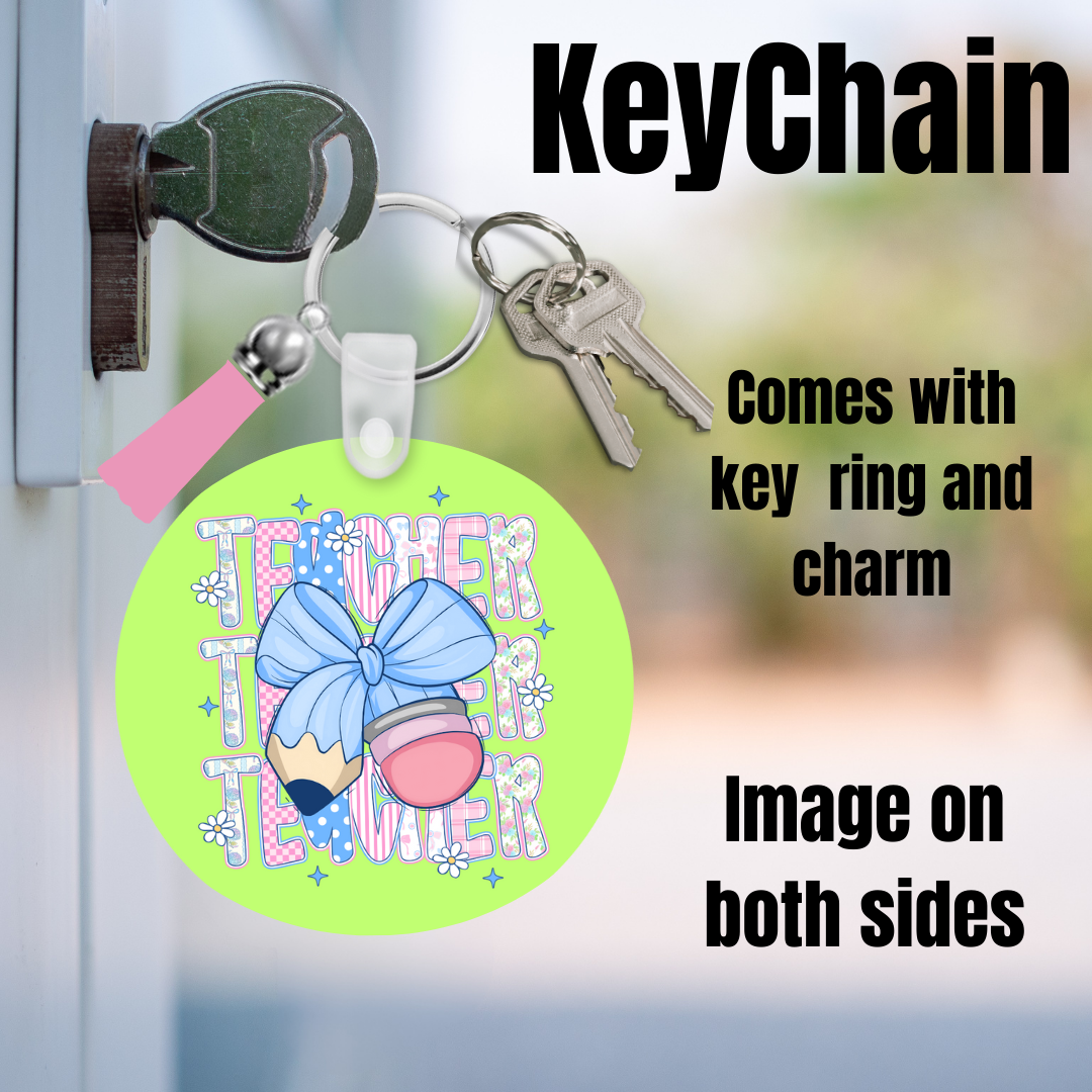 Bow & Bloom Teacher Keychain Collection