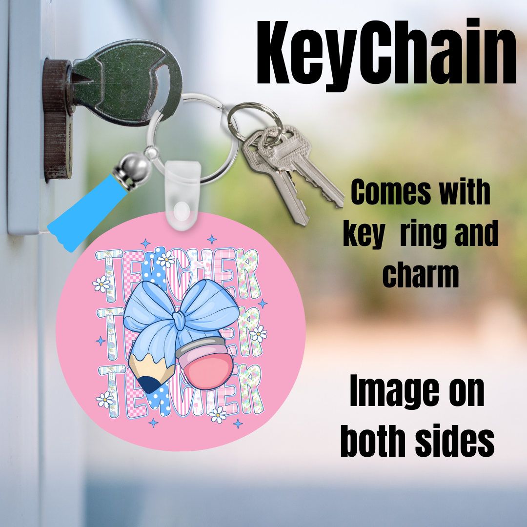 Bow & Bloom Teacher Keychain Collection