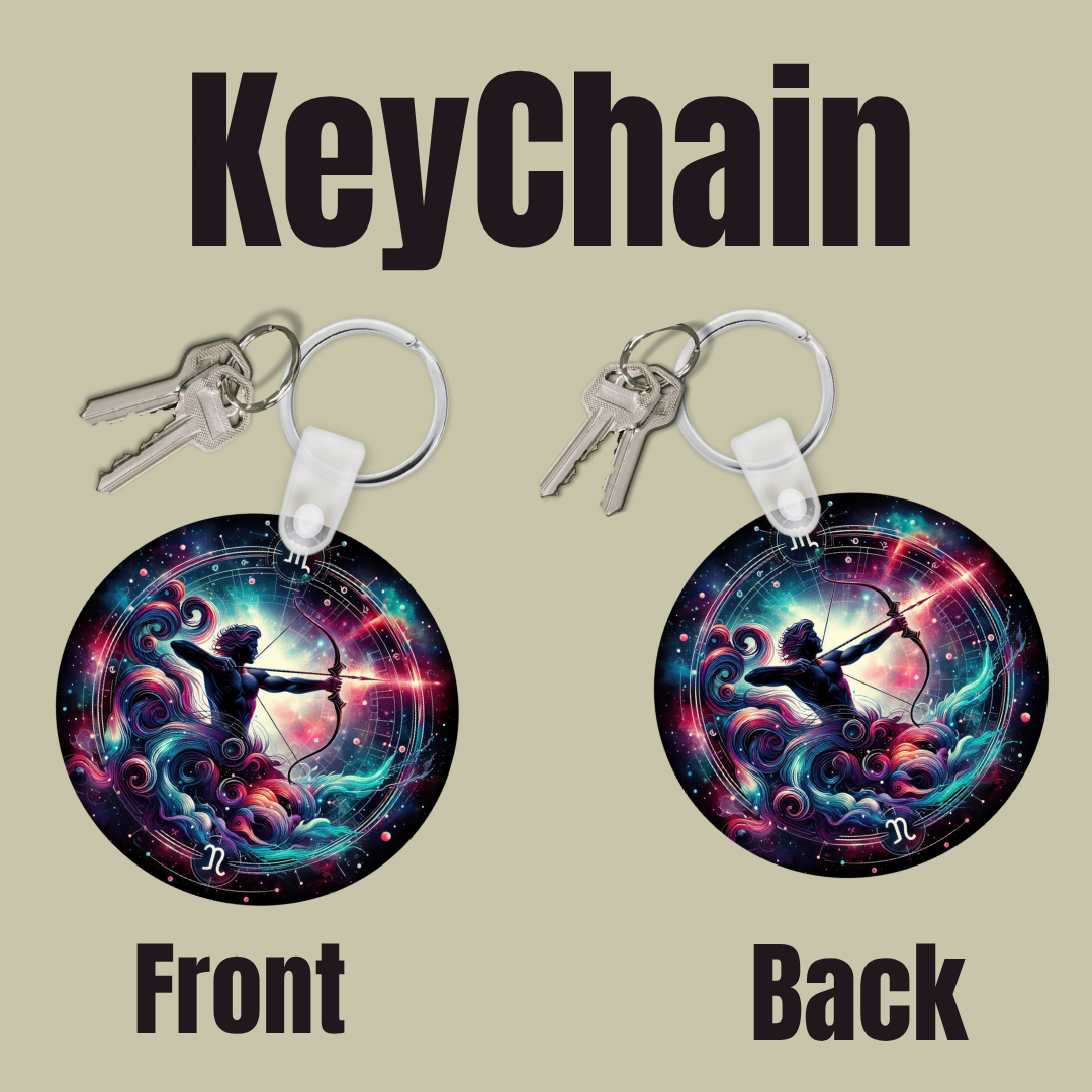 Cosmic Goddess Zodiac Keychain Collection