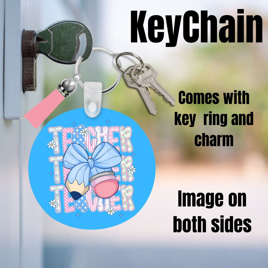 Bow & Bloom Teacher Keychain Collection