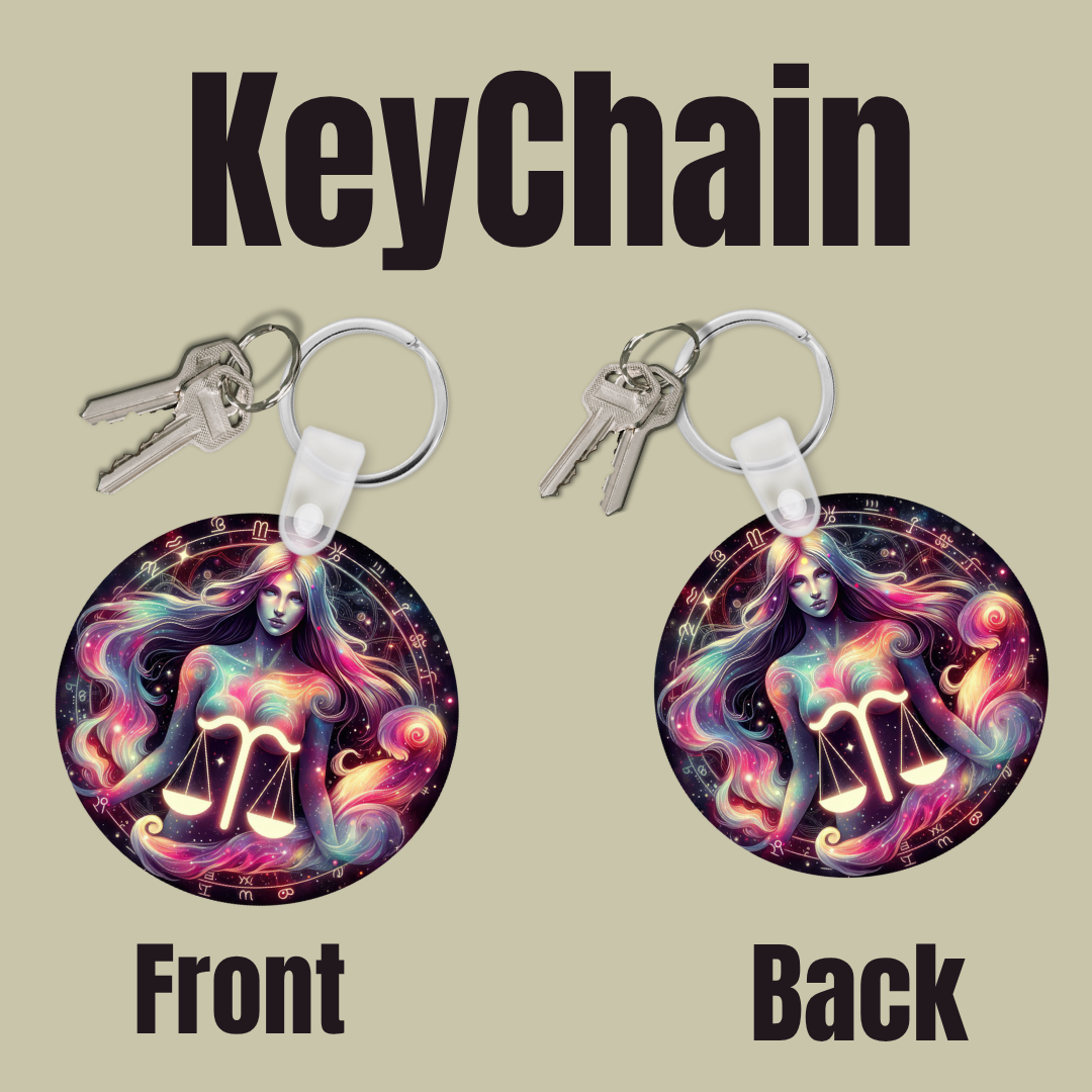 Cosmic Goddess Zodiac Keychain Collection