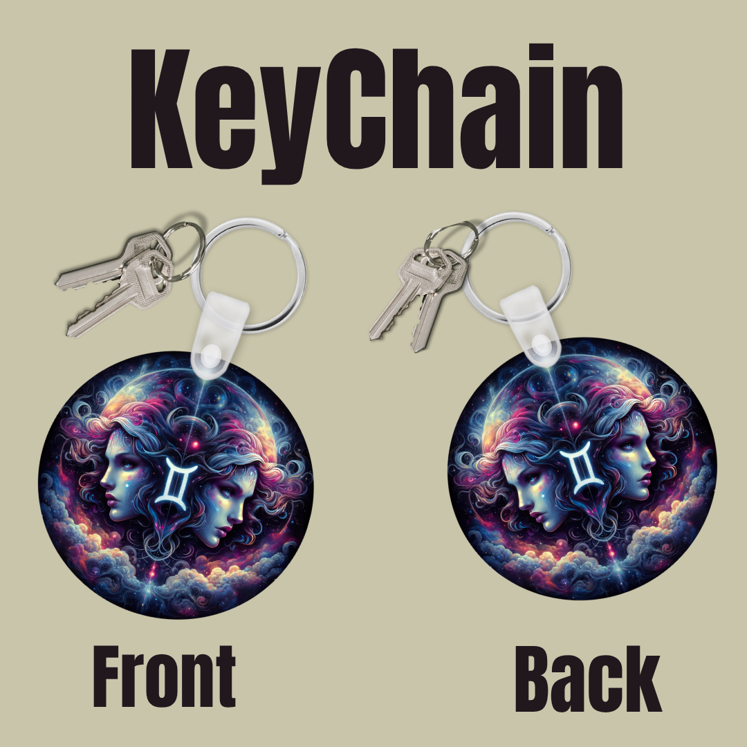 Cosmic Goddess Zodiac Keychain Collection
