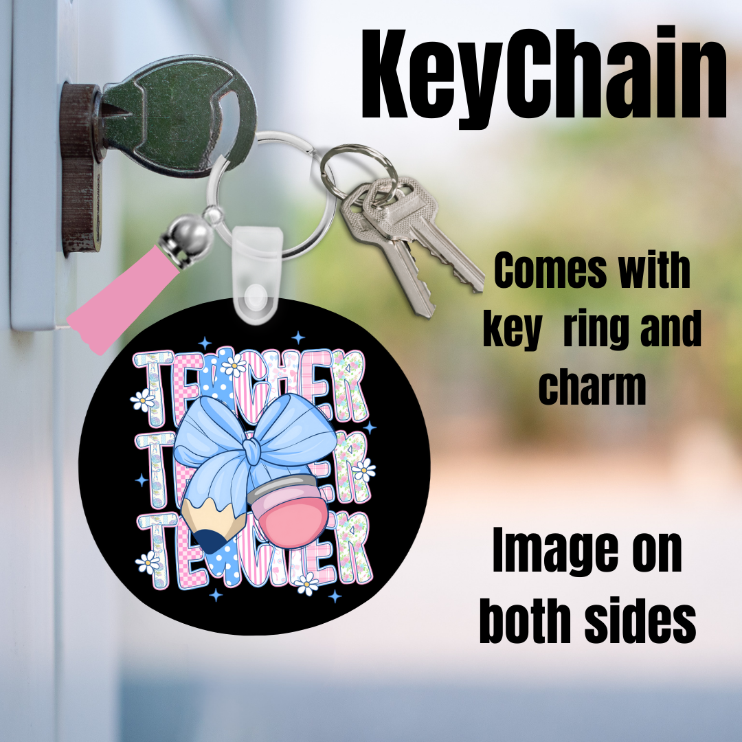 Bow & Bloom Teacher Keychain Collection