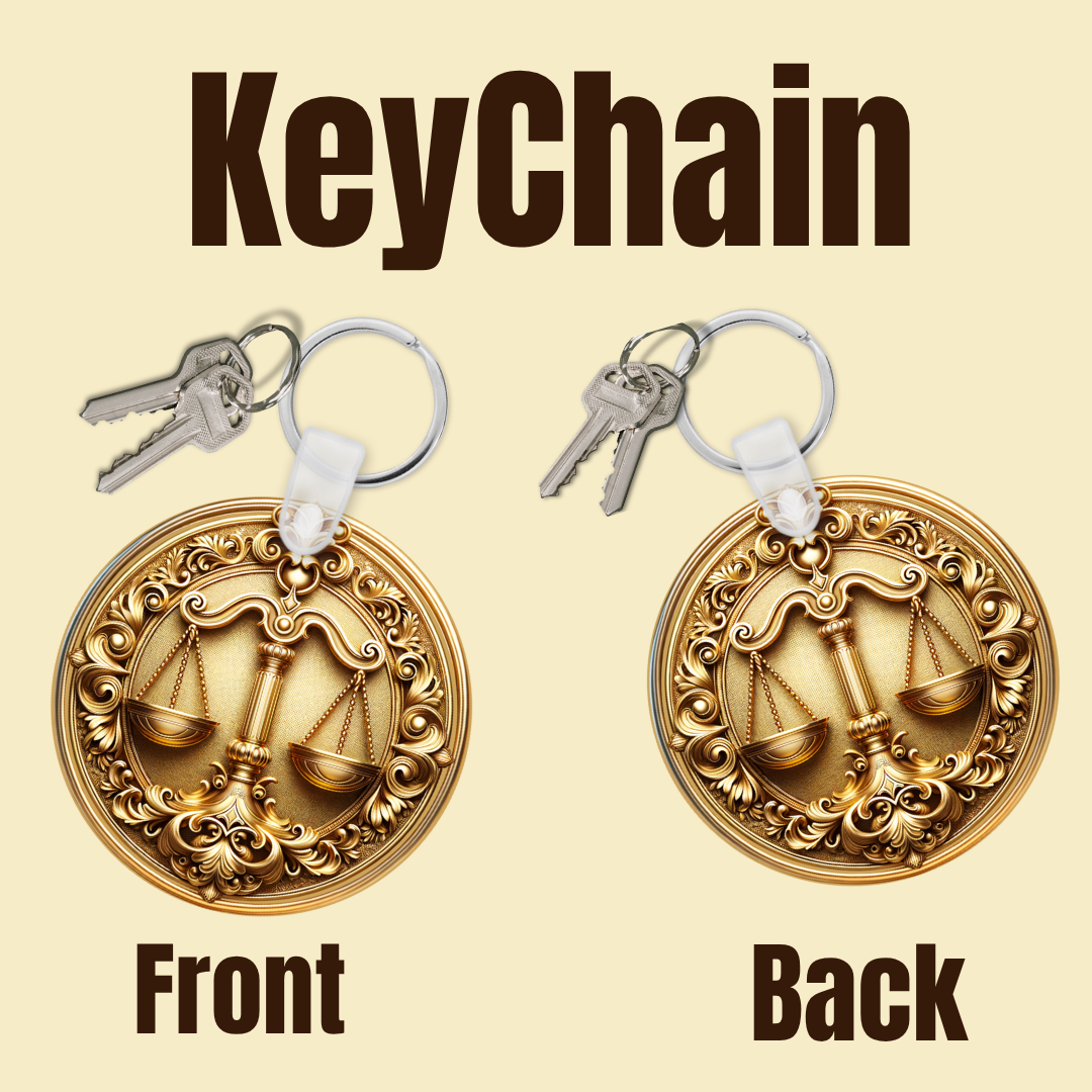 Golden Zodiac Emblem Keychain Collection