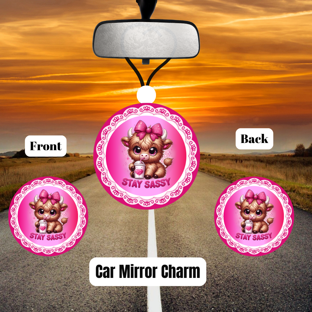 Highland Sass Car Mirror Charm