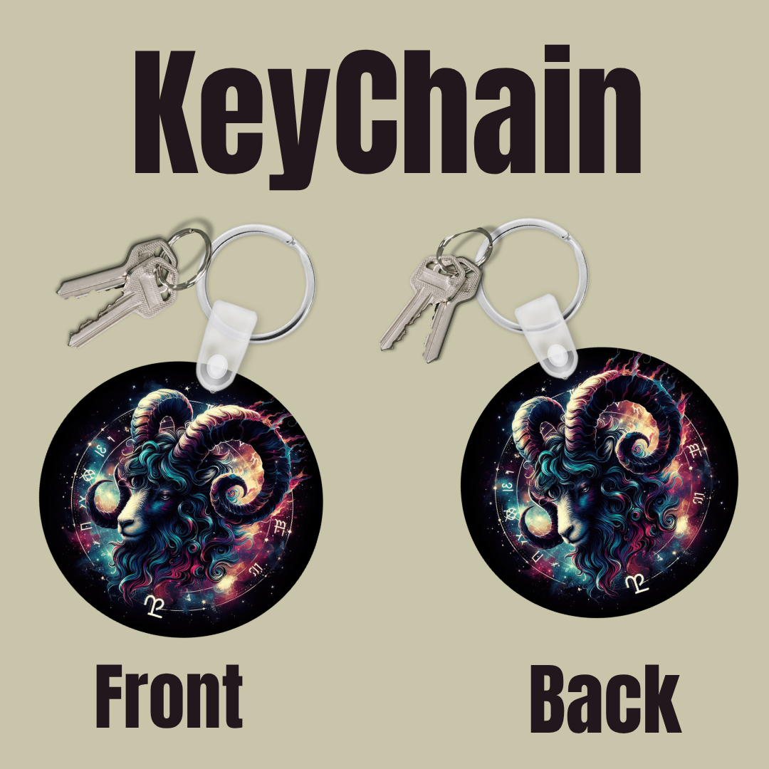 Cosmic Goddess Zodiac Keychain Collection