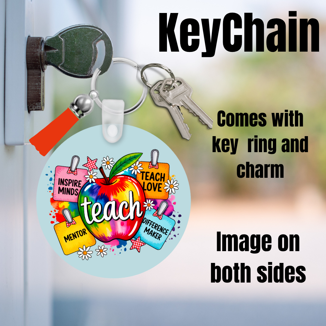 Teacher Inspiration Double-Sided Keychain Collection