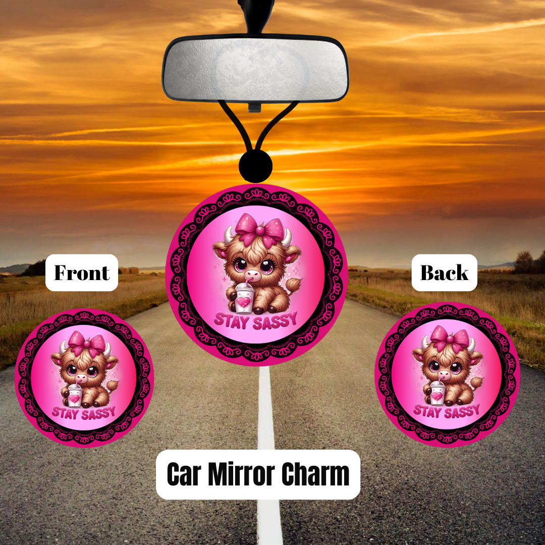 Highland Sass Car Mirror Charm