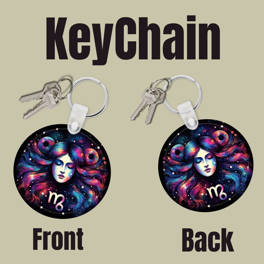 Cosmic Goddess Zodiac Keychain Collection