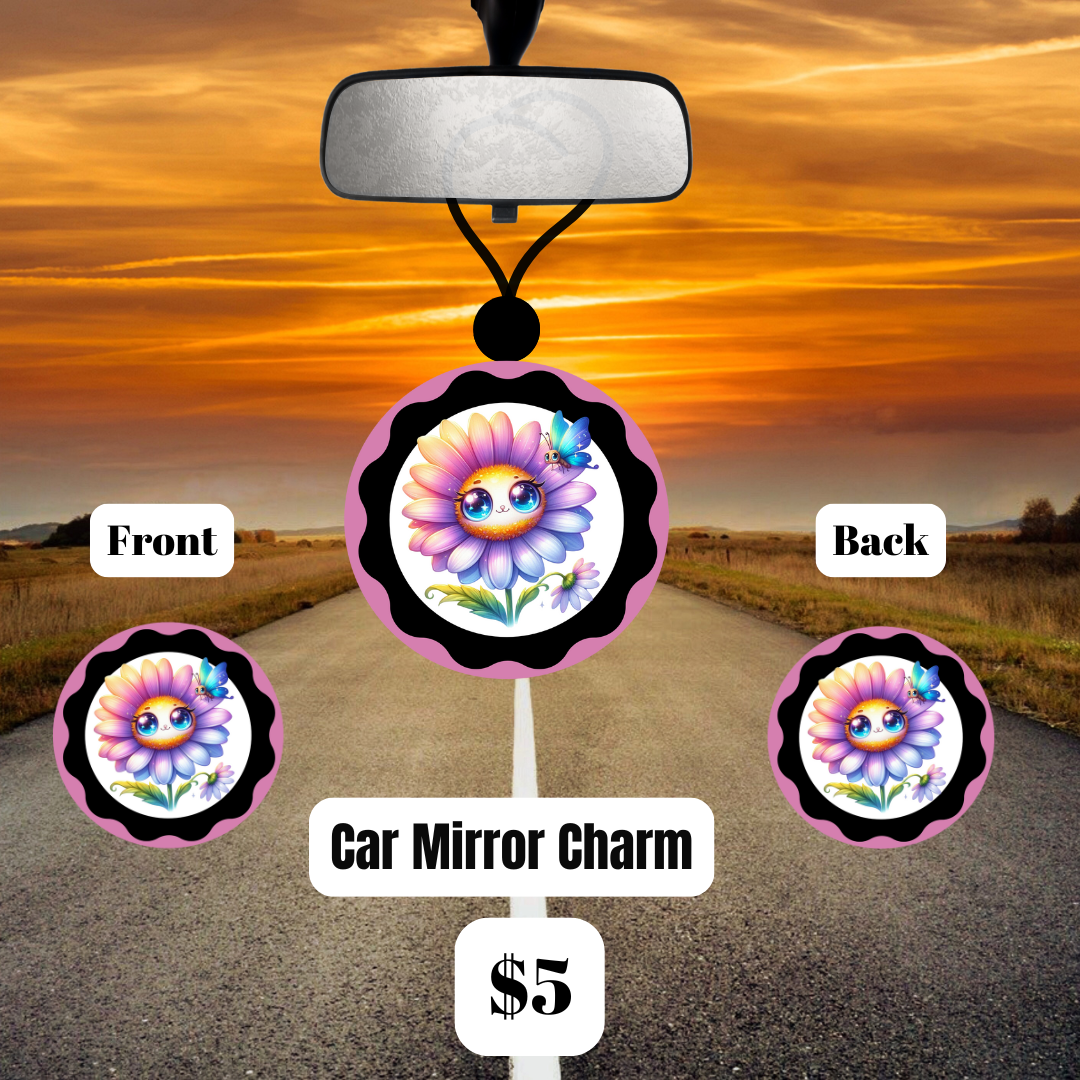 Blooming Ride Car Mirror Charm Collection