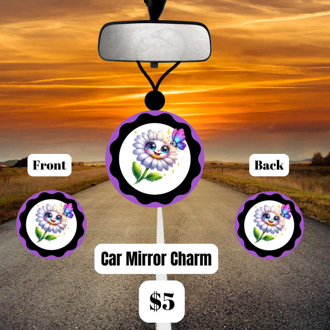 Blooming Ride Car Mirror Charm Collection