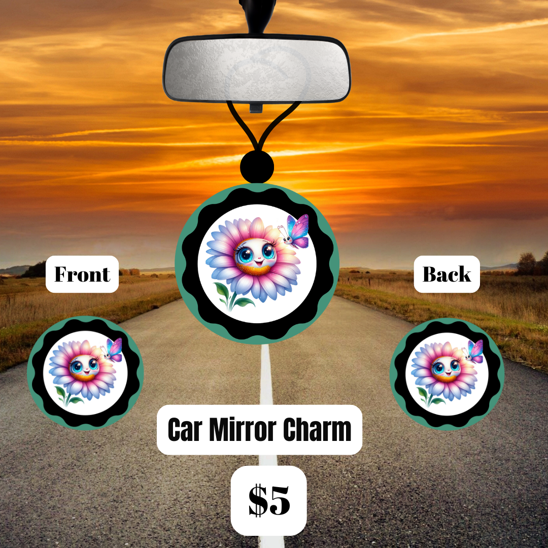 Blooming Ride Car Mirror Charm Collection