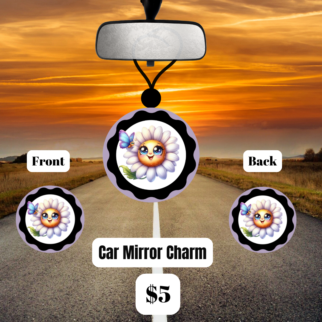 Blooming Ride Car Mirror Charm Collection