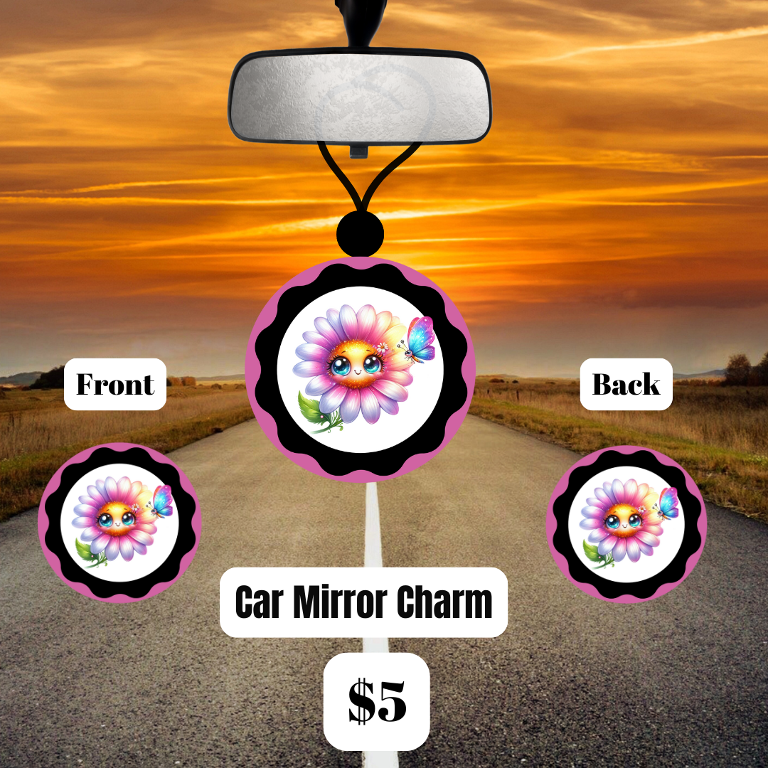 Blooming Ride Car Mirror Charm Collection