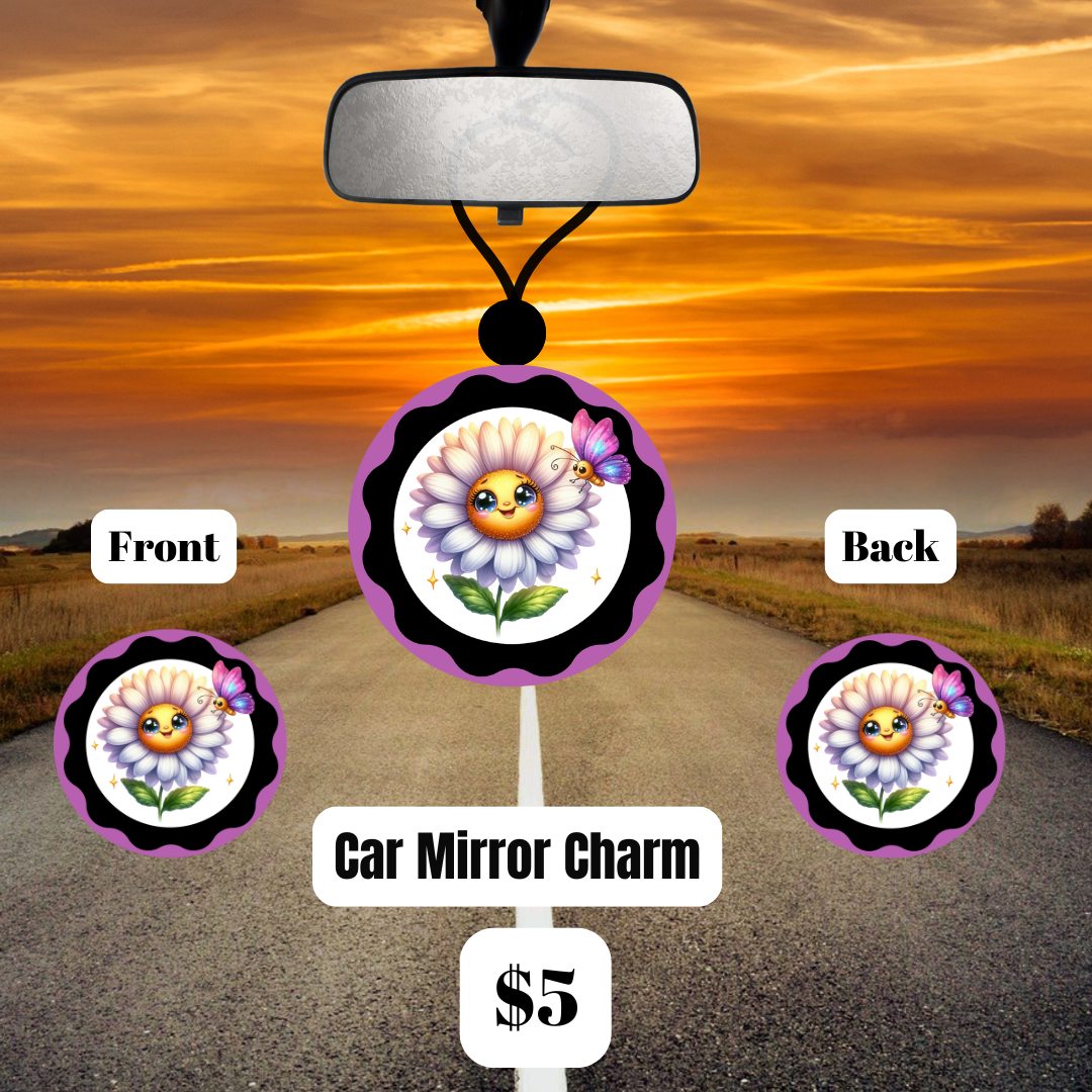 Blooming Ride Car Mirror Charm Collection