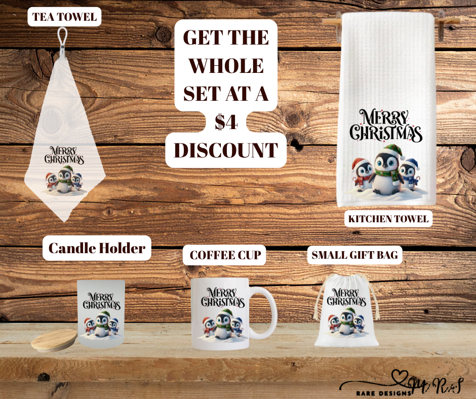 Penguin Pals “Merry Christmas” Holiday Gift Set (Save $4 on the full set!)