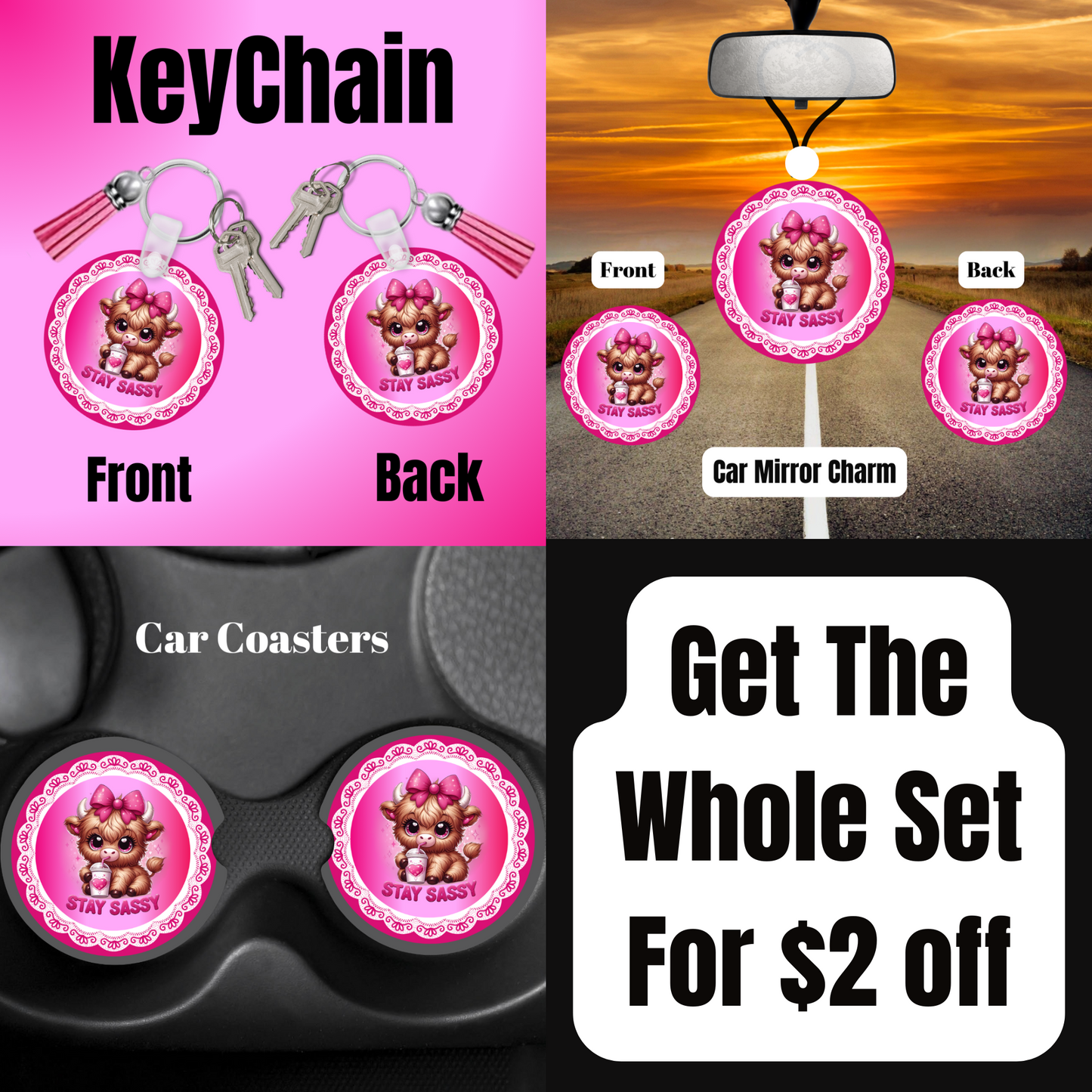 Highland Sass Complete Car Accessory Set