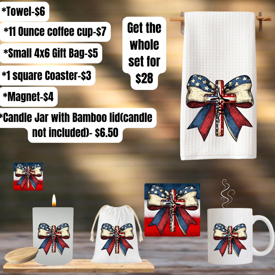 Patriotic Cross Faith & Freedom Gift Set