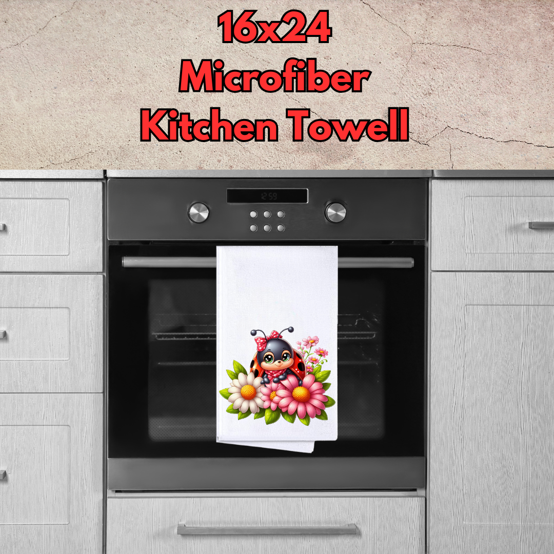 Ladybug Garden Microfiber Kitchen Towels