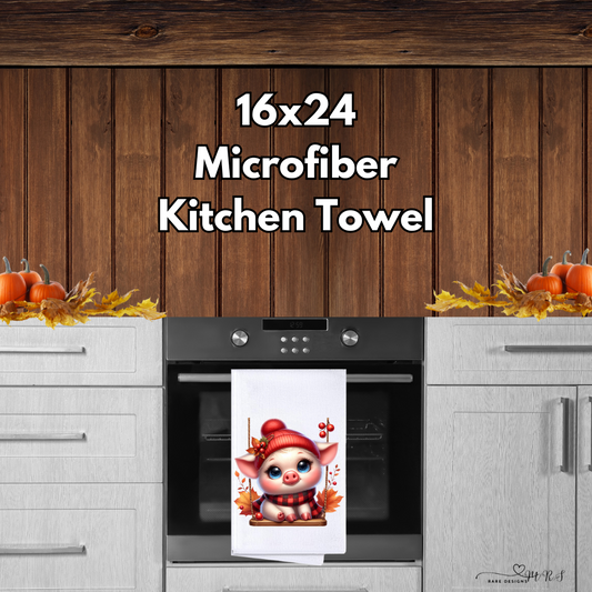 Cozy Piggy Fall Microfiber Towel Collection
