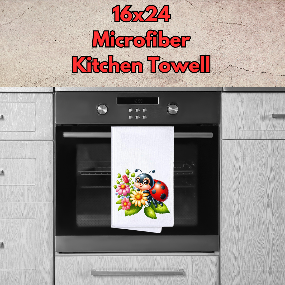 Ladybug Garden Microfiber Kitchen Towels