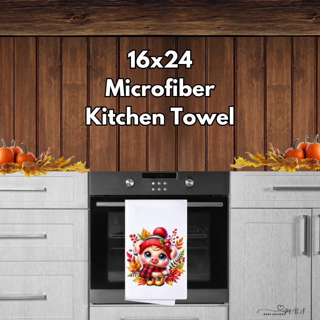 Cozy Piggy Fall Microfiber Towel Collection