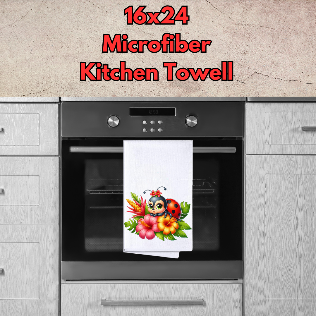 Ladybug Garden Microfiber Kitchen Towels