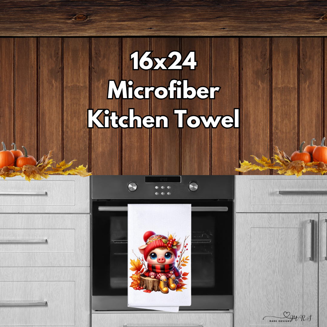 Cozy Piggy Fall Microfiber Towel Collection