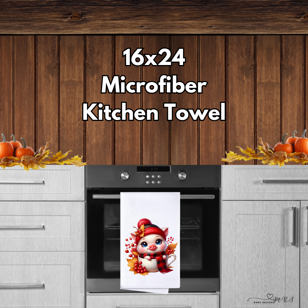 Cozy Piggy Fall Microfiber Towel Collection
