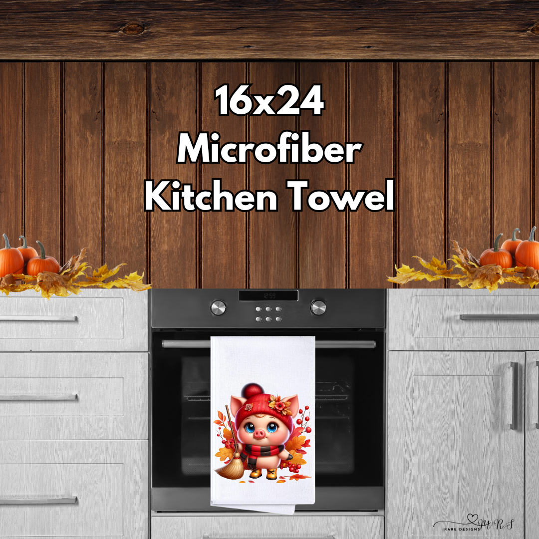 Cozy Piggy Fall Microfiber Towel Collection