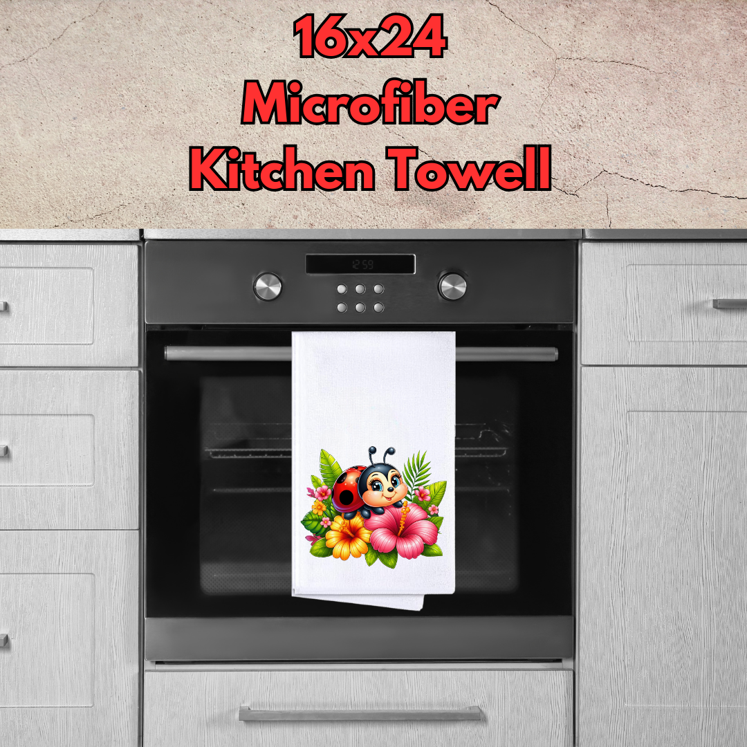 Ladybug Garden Microfiber Kitchen Towels