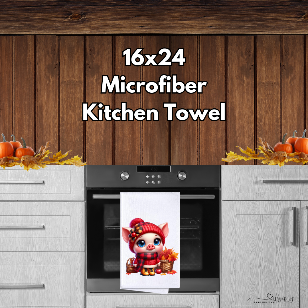 Cozy Piggy Fall Microfiber Towel Collection