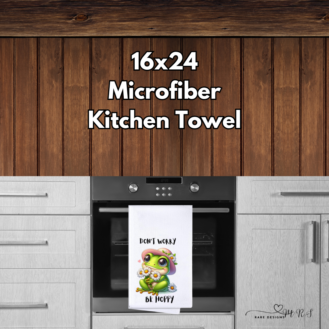 Be Hoppy Frog Kitchen Towels – 16x24 Microfiber Collection
