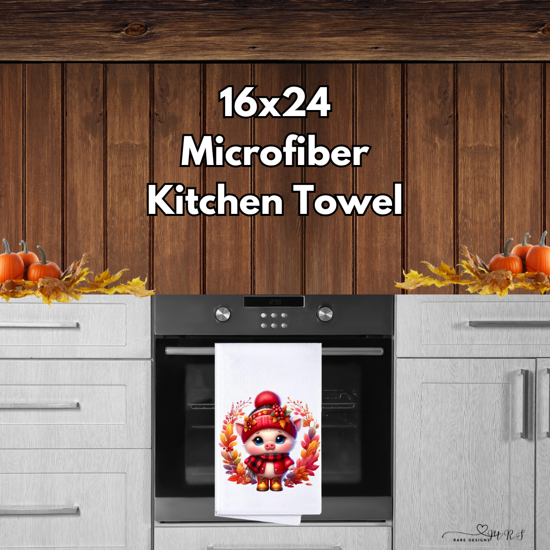 Cozy Piggy Fall Microfiber Towel Collection