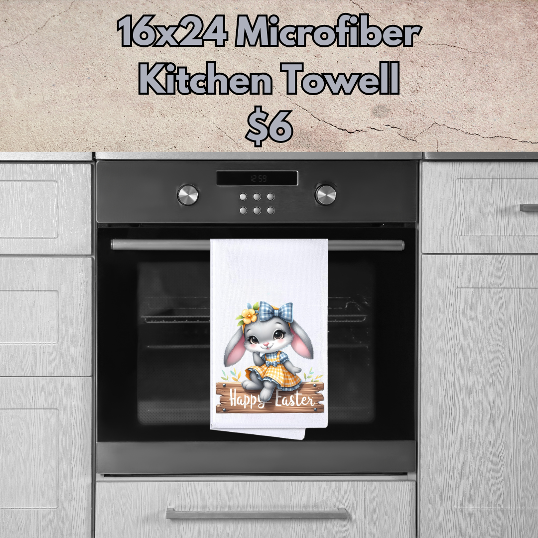 Easter Bunny Microfiber Kitchen Towel