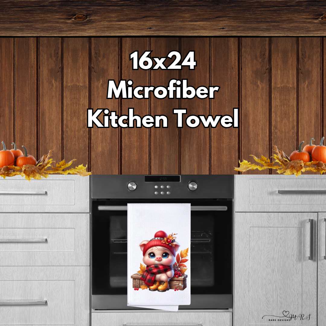 Cozy Piggy Fall Microfiber Towel Collection