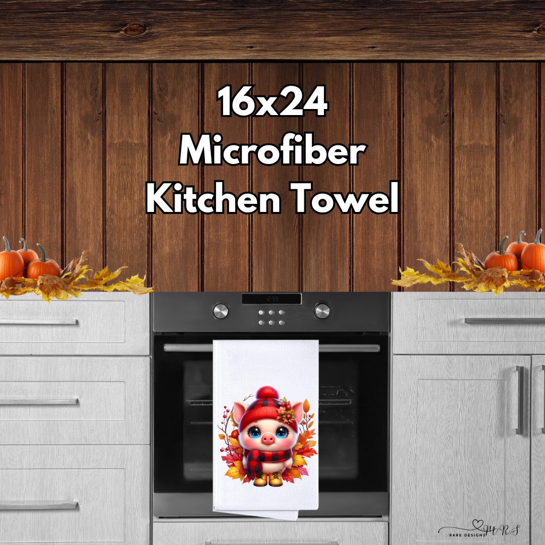 Cozy Piggy Fall Microfiber Towel Collection
