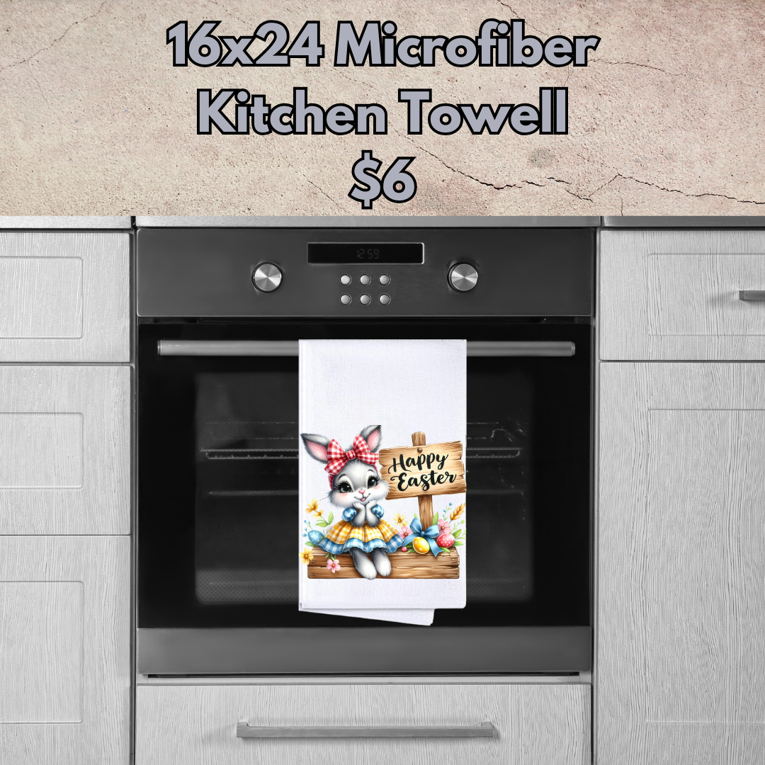 Easter Bunny Microfiber Kitchen Towel
