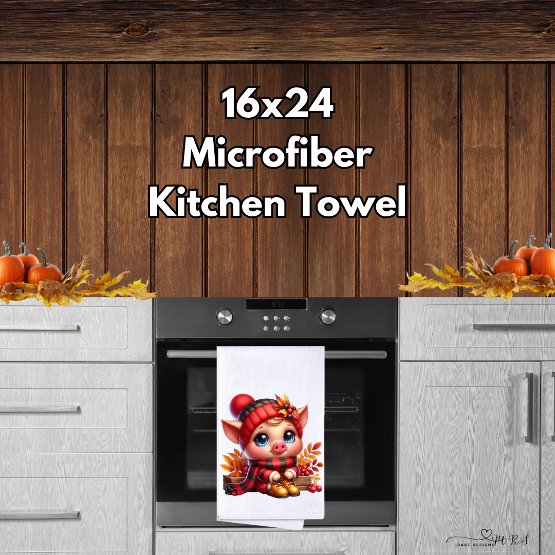Cozy Piggy Fall Microfiber Towel Collection