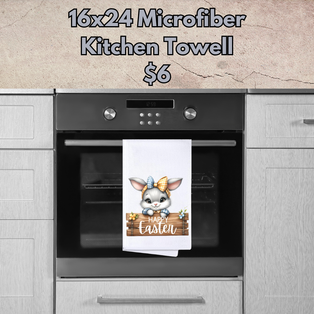 Easter Bunny Microfiber Kitchen Towel