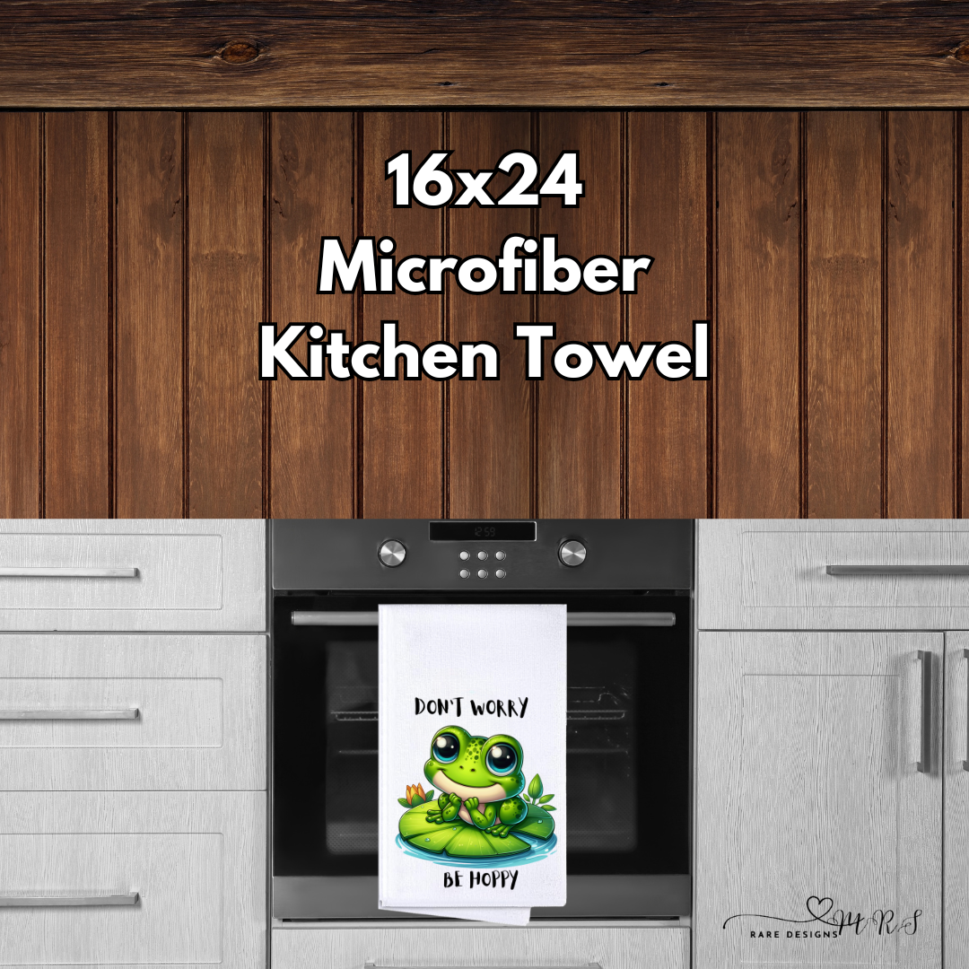 Be Hoppy Frog Kitchen Towels – 16x24 Microfiber Collection