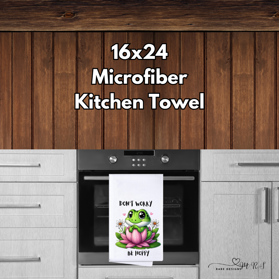Be Hoppy Frog Kitchen Towels – 16x24 Microfiber Collection