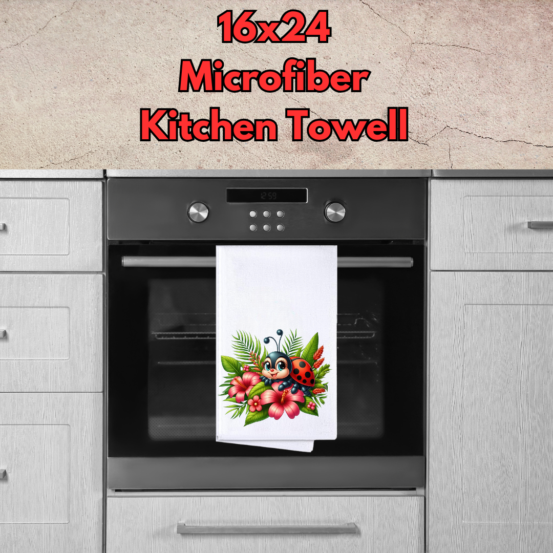 Ladybug Garden Microfiber Kitchen Towels