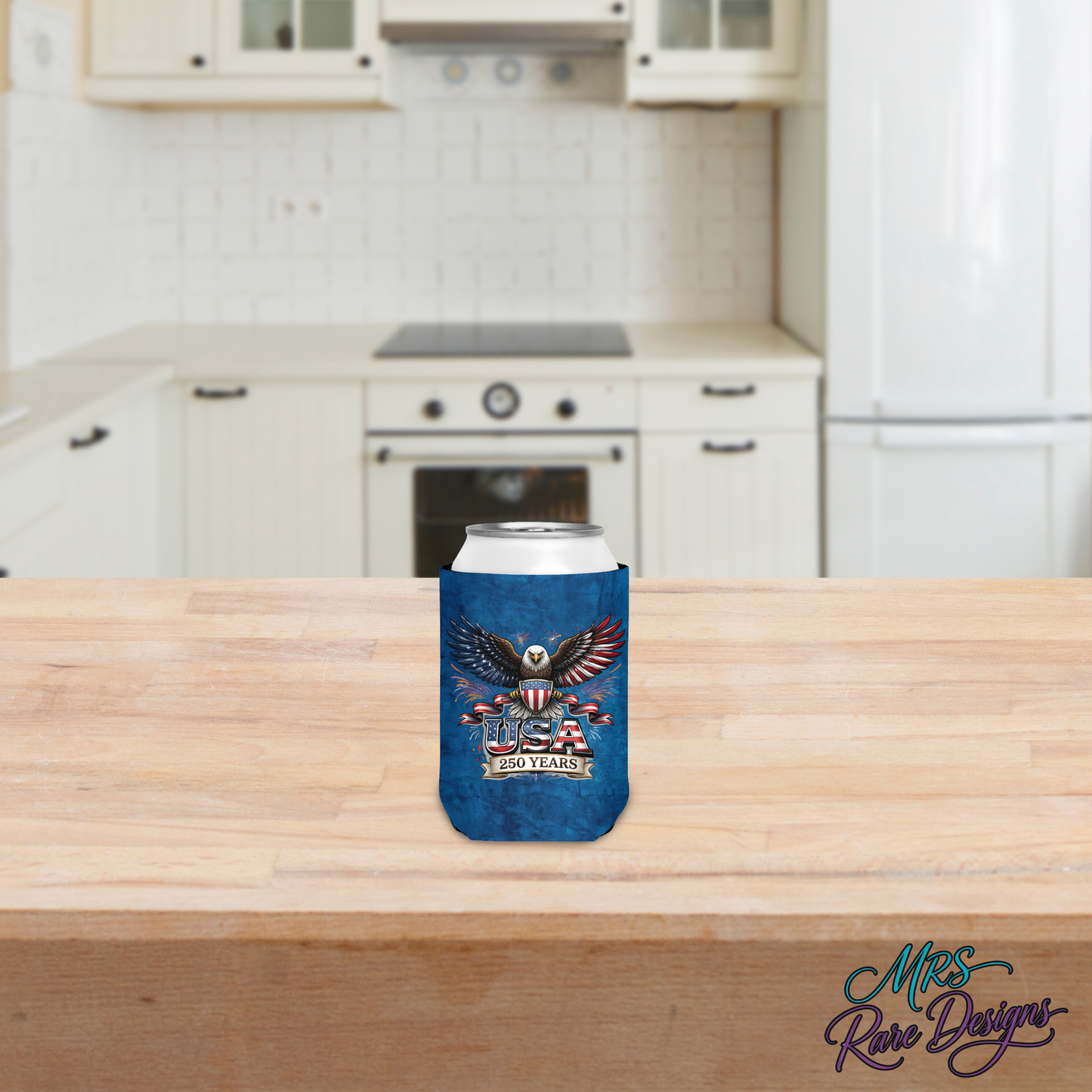 Freedom's Flight USA 250 Years Patriotic Can Koozie