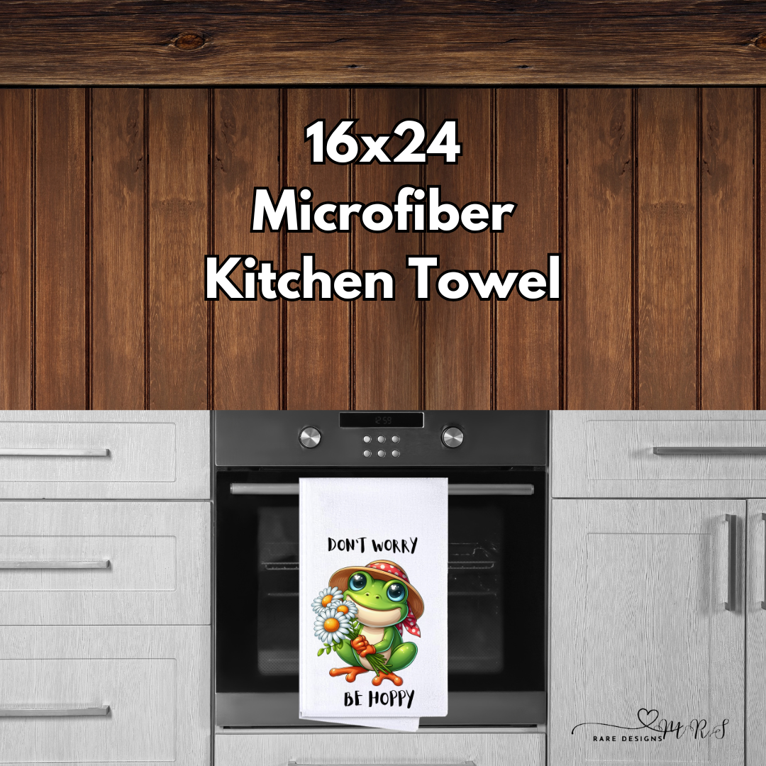 Be Hoppy Frog Kitchen Towels – 16x24 Microfiber Collection