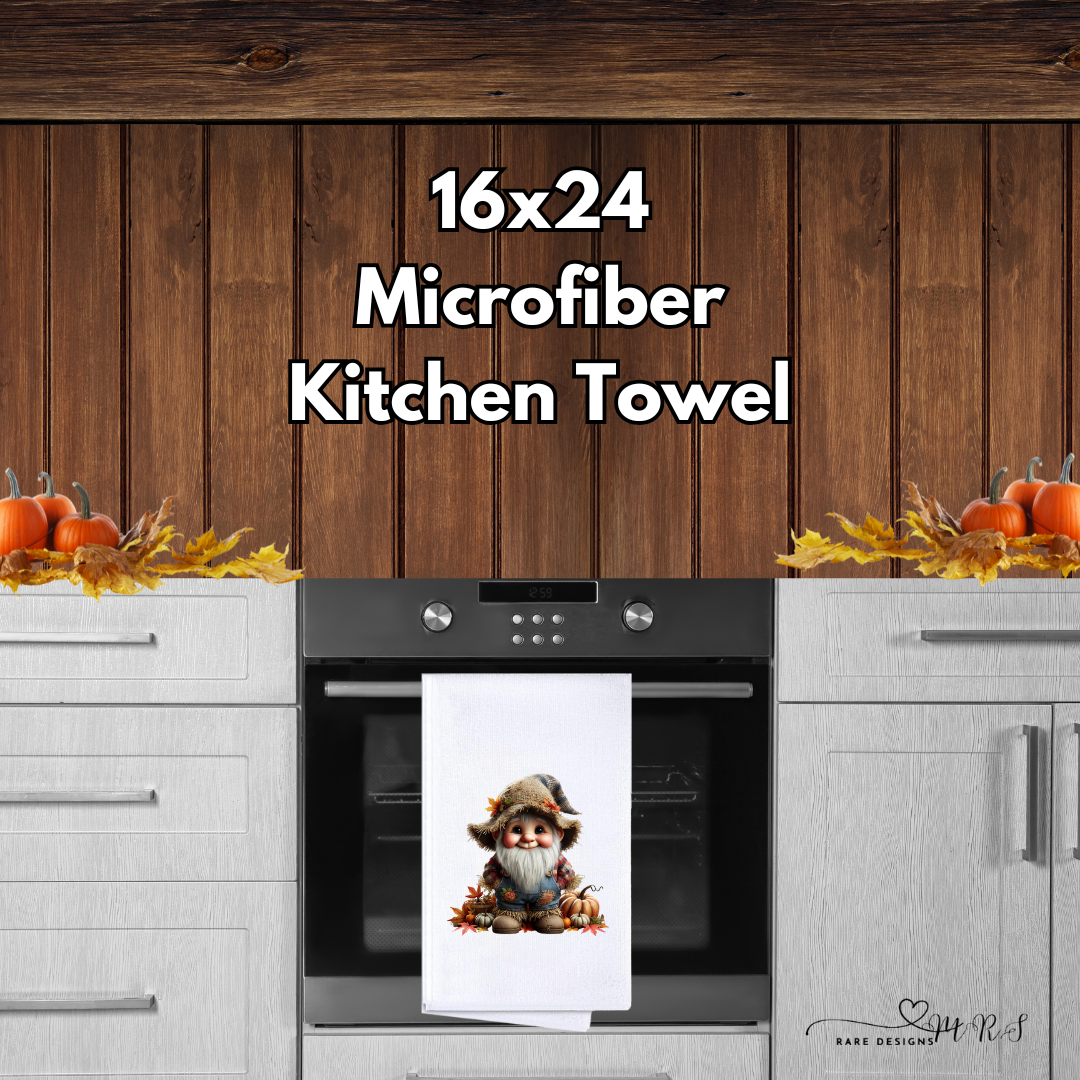 Autumn Gnome & Scarecrow Microfiber Kitchen Towels