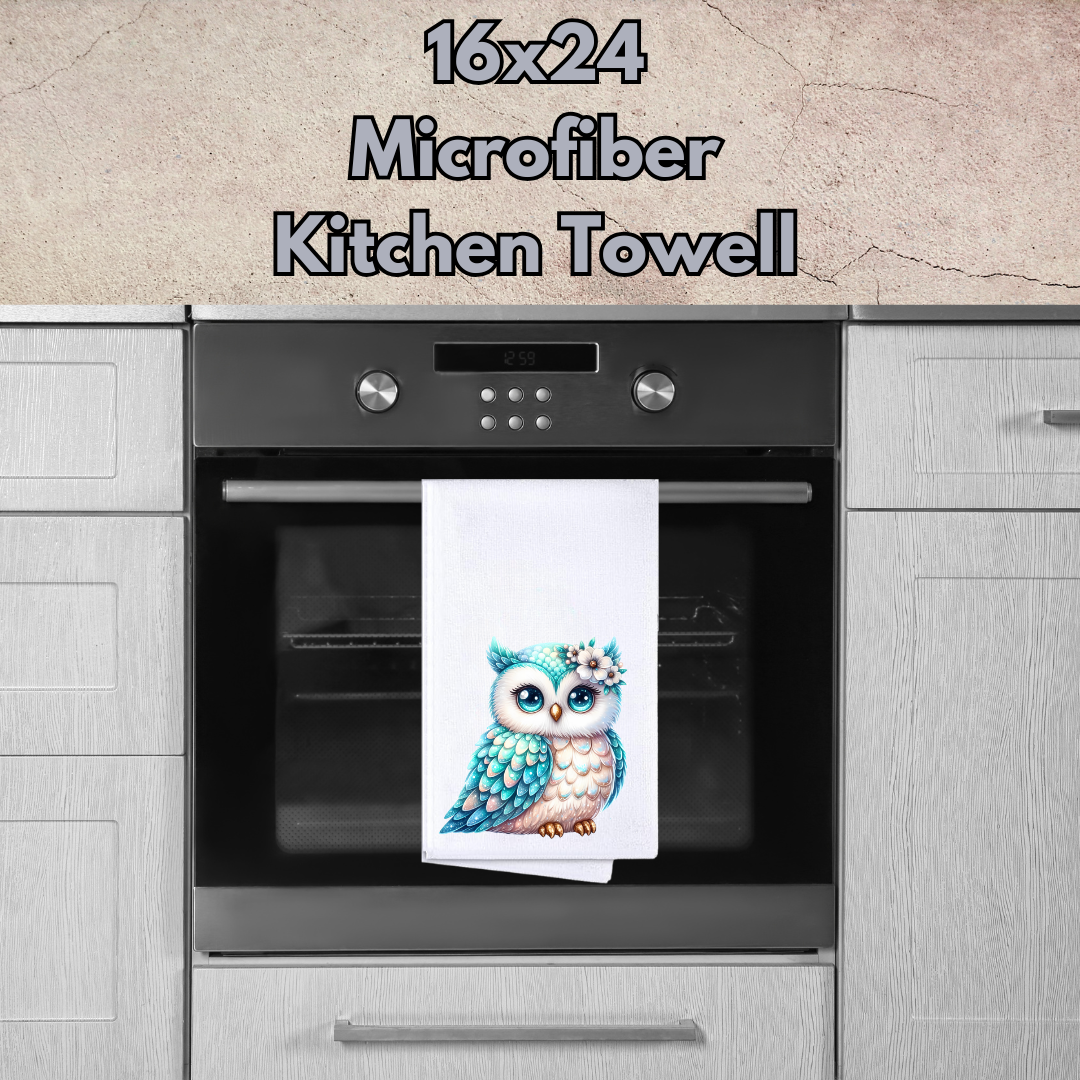 Enchanted Owl Microfiber Kitchen Towel