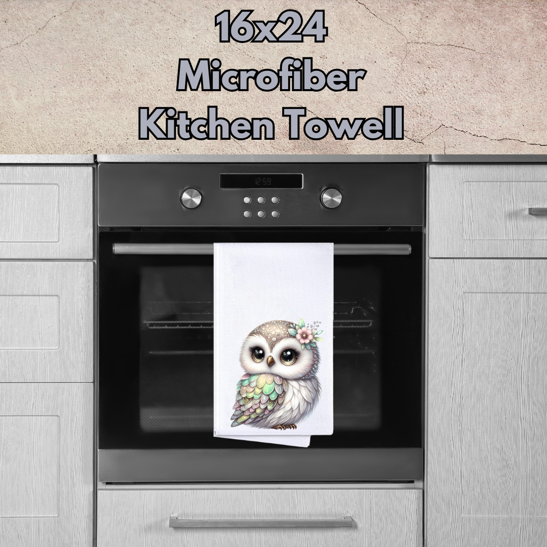 Enchanted Owl Microfiber Kitchen Towel
