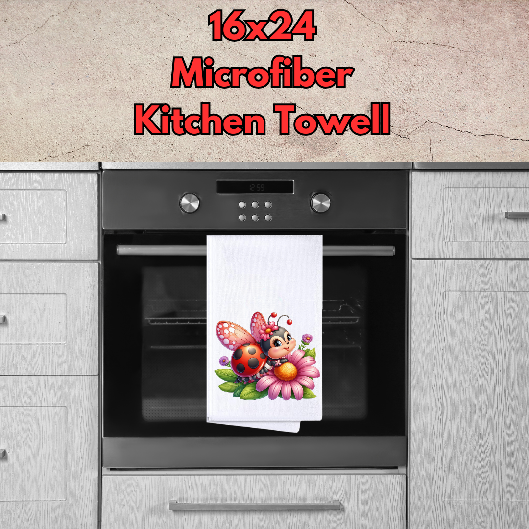 Ladybug Garden Microfiber Kitchen Towels