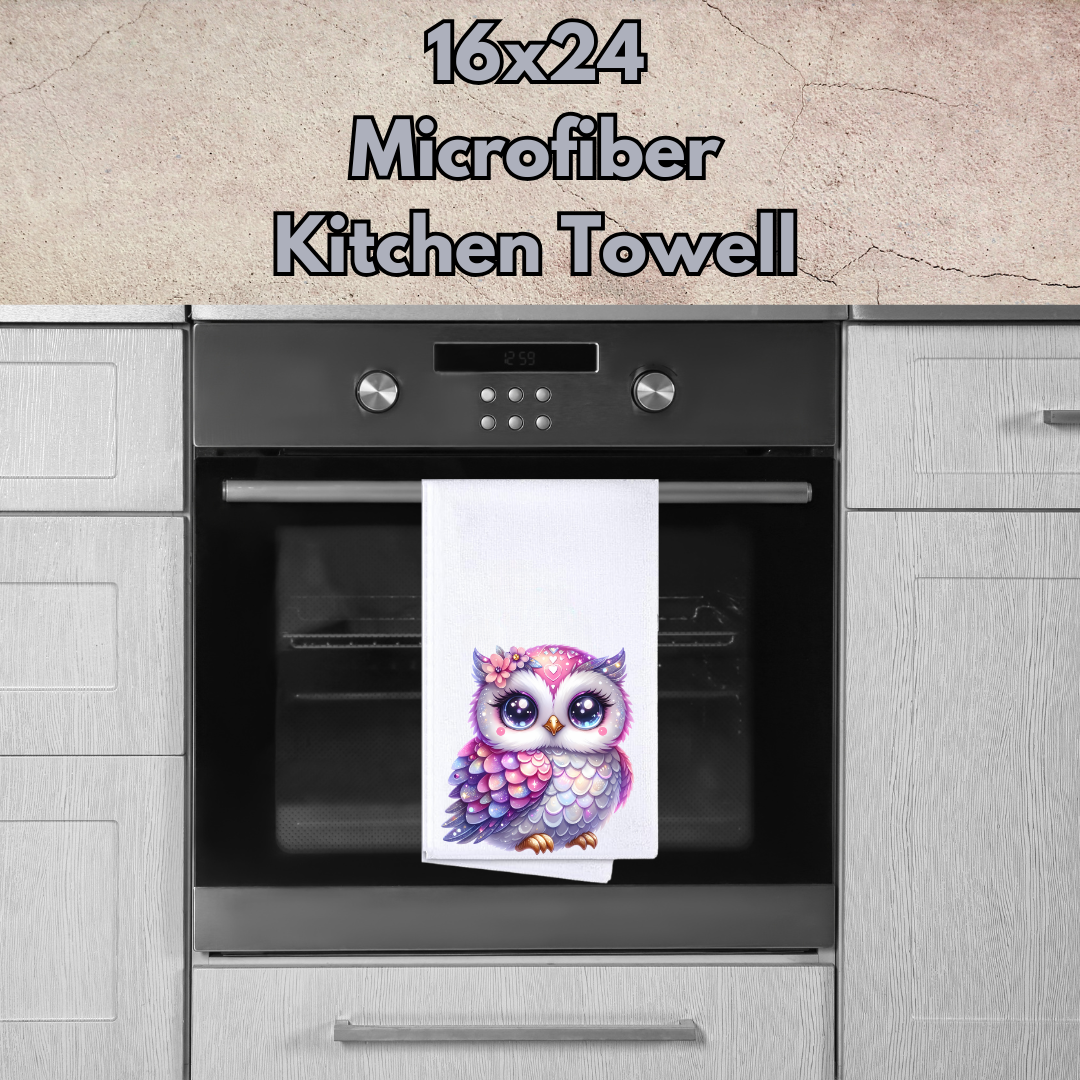 Enchanted Owl Microfiber Kitchen Towel